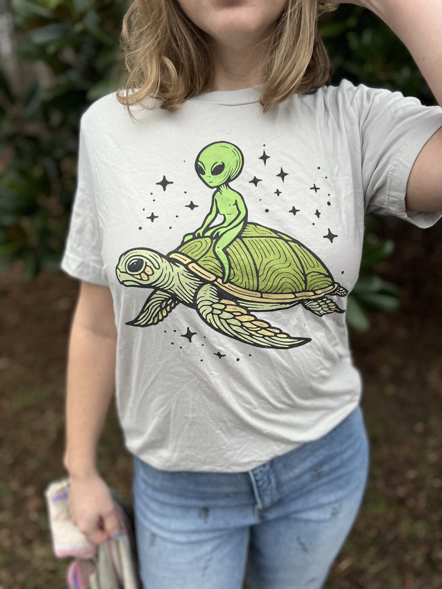 Alien Turtle Tee Shirt, Unisex Jersey Tee