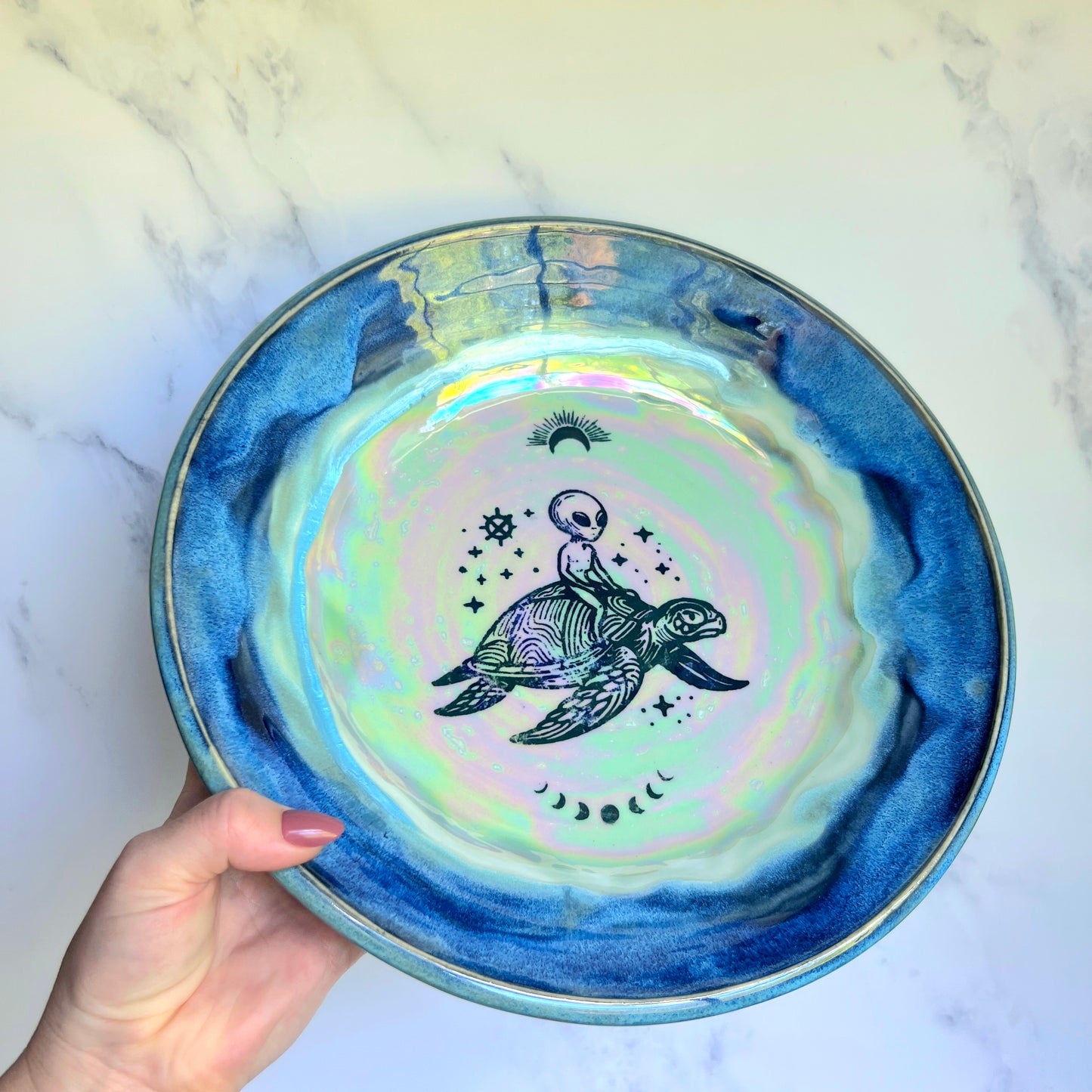IMPERFECT Large Turtle Alien Platter