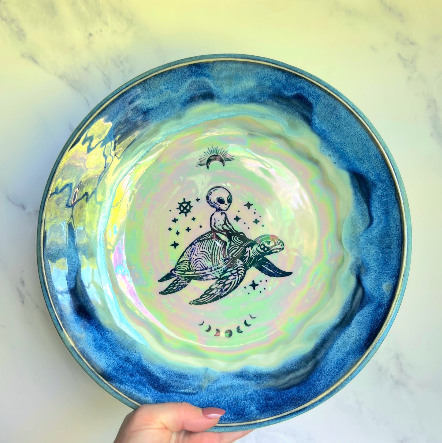 IMPERFECT Large Turtle Alien Platter