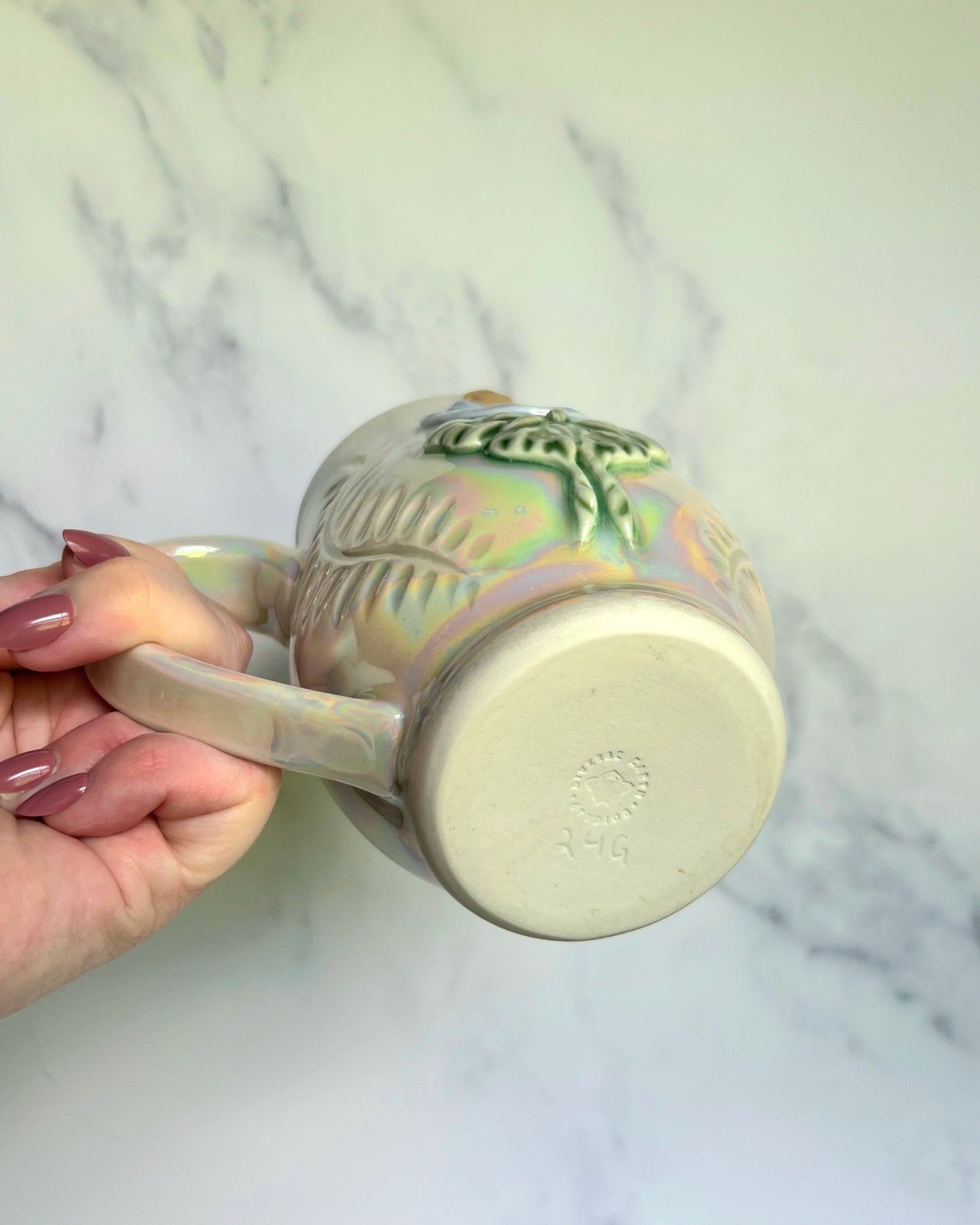 IMPERFECT Luna Moth Mug, Gold Moon Pottery Mug