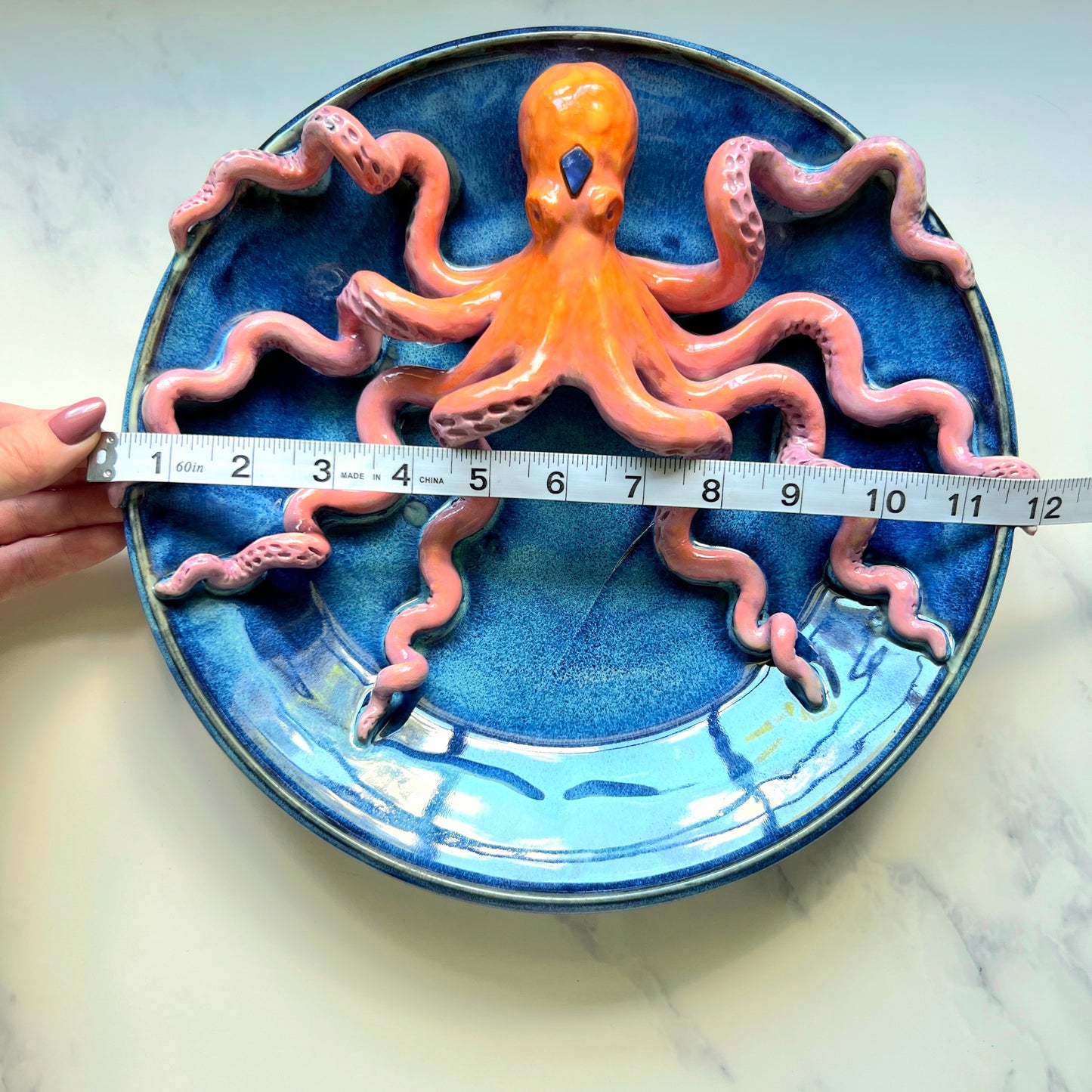 IMPERFECT Large Opal Octopus Platter