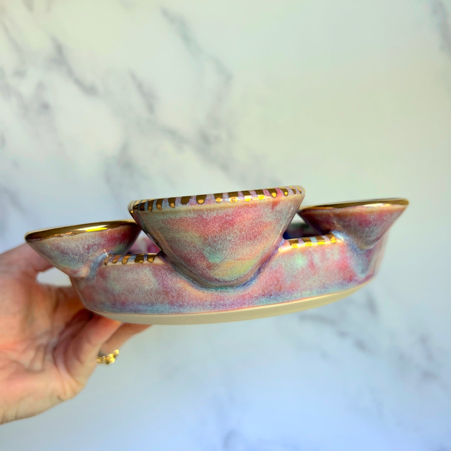Strawberry Infinity Tray #5, Altar Tray Witchy Jewelry Dish Platter