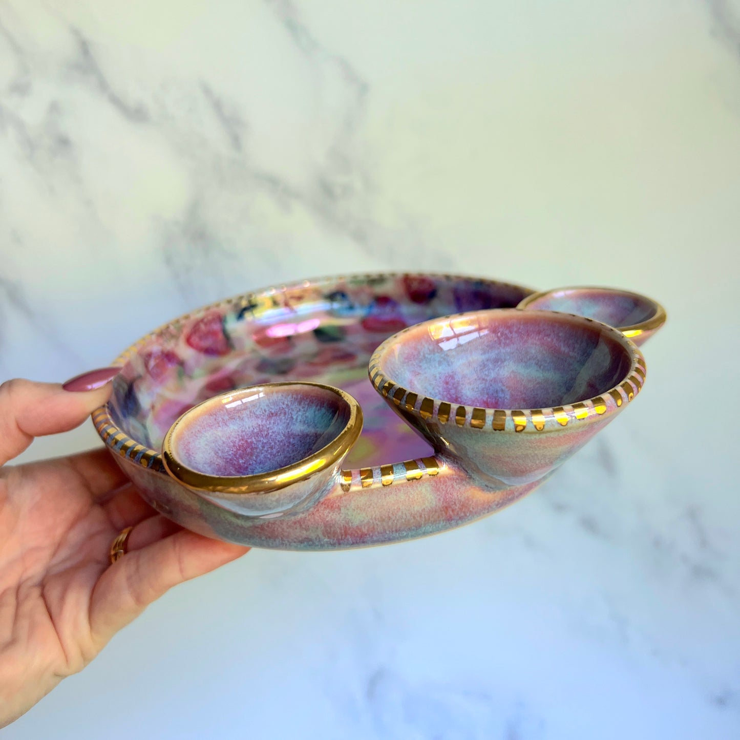 Strawberry Infinity Tray #5, Altar Tray Witchy Jewelry Dish Platter