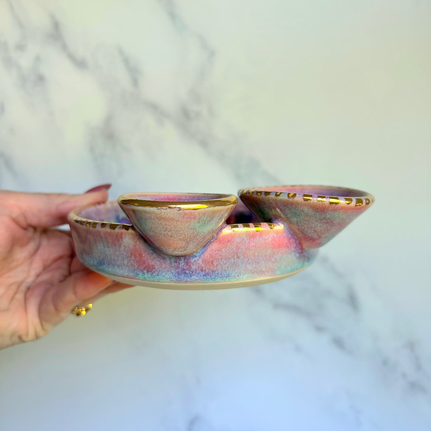 Strawberry Infinity Tray #2, Altar Tray Witchy Jewelry Dish Platter