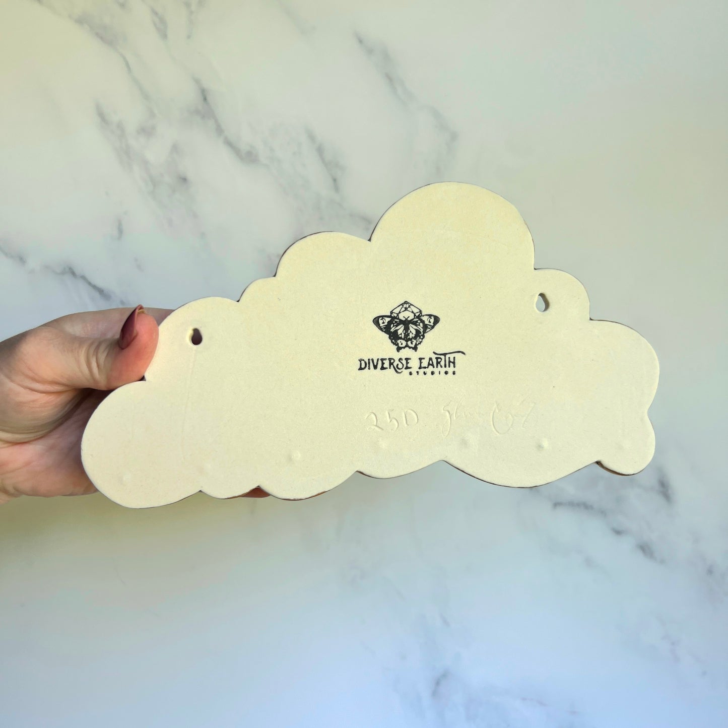 4 Dish Cloud Jewelry Wall Hanging #4 Necklace Display with Ring Dishes