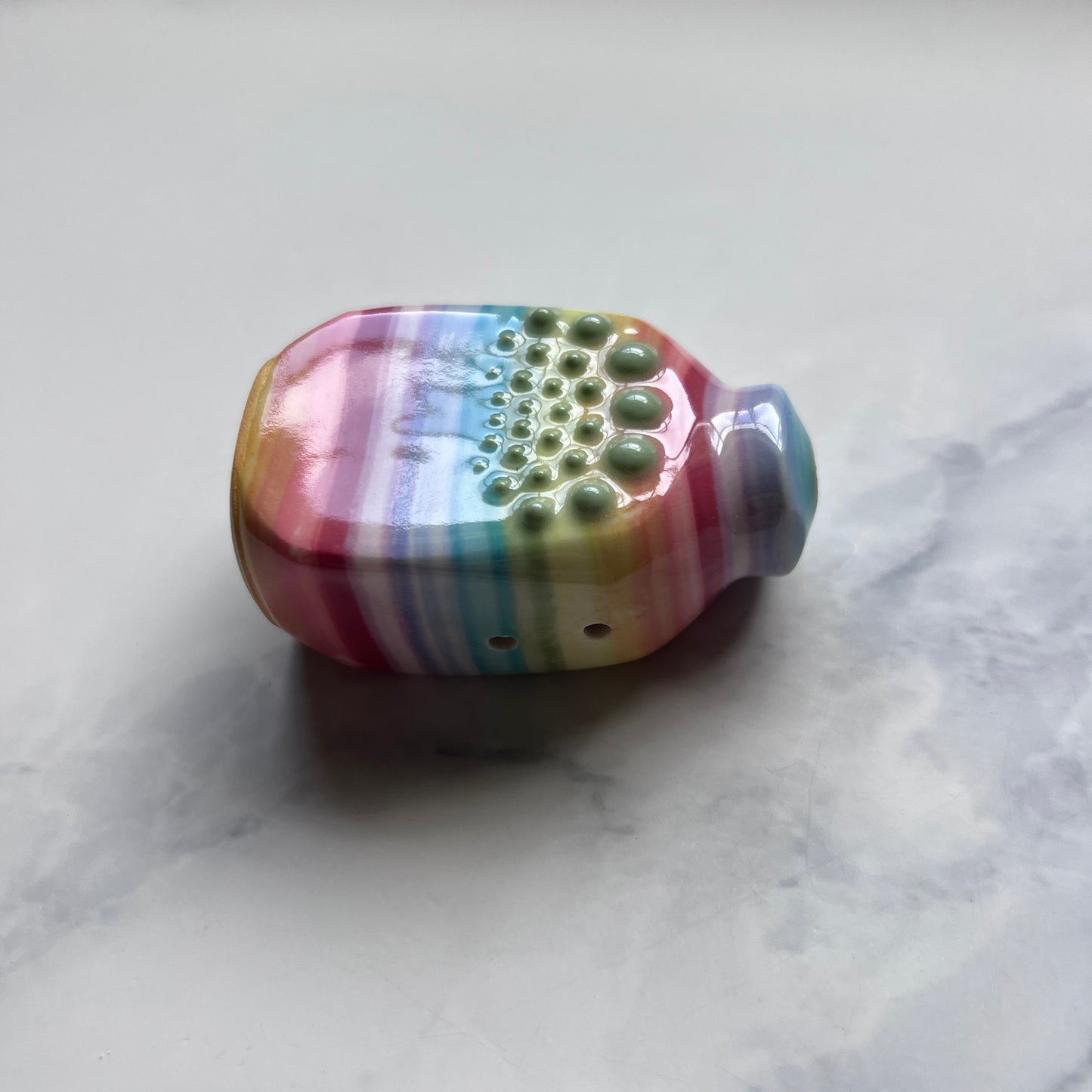 AnchorStone - Fidget Toy - Breath Work Tool - Rainbow Sensory Stone B