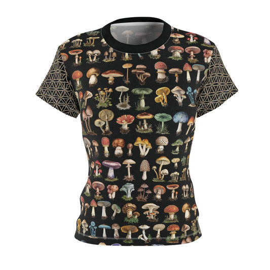 Mushroom Tee Womens Sacred Geometry Tee Shirt