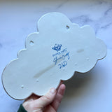 Imperfect 5 Dish Cloud Jewelry Wall Hanging Necklace Display with Ring Dishes D