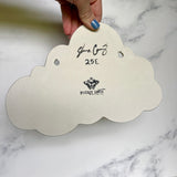 5 Dish Cloud Jewelry Wall Hanging Necklace Display with Ring Dishes #5