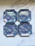 Cloud Fancy Square Dish Iridescent Altar Ring Jewelry Tray