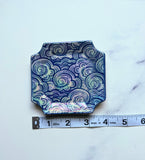 Cloud Fancy Square Dish Iridescent Altar Ring Jewelry Tray