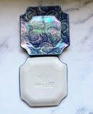 Cloud Fancy Square Dish Iridescent Altar Ring Jewelry Tray