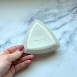 Pink and Blue Triangle Tray Iridescent Altar Ring Jewelry Dish