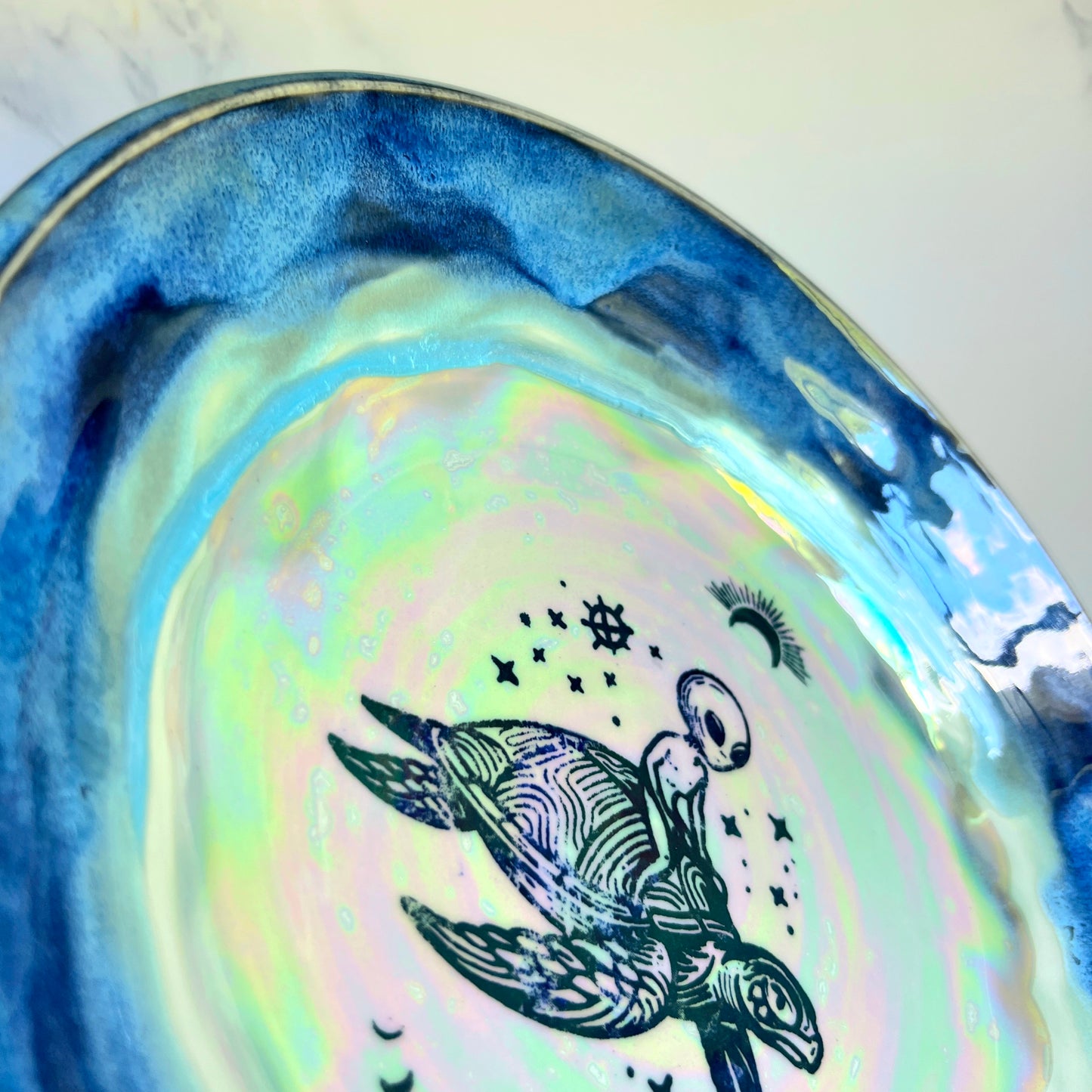 IMPERFECT Large Turtle Alien Platter