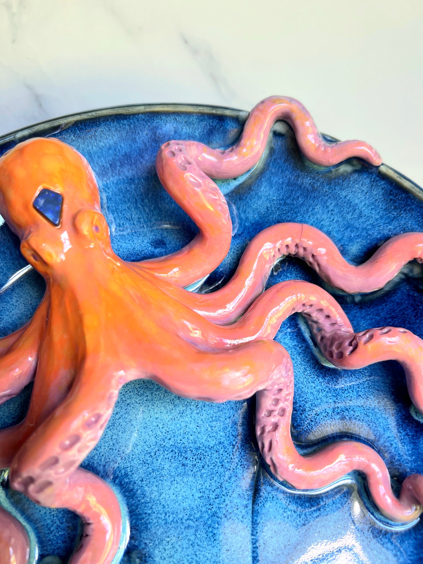 IMPERFECT Large Opal Octopus Platter