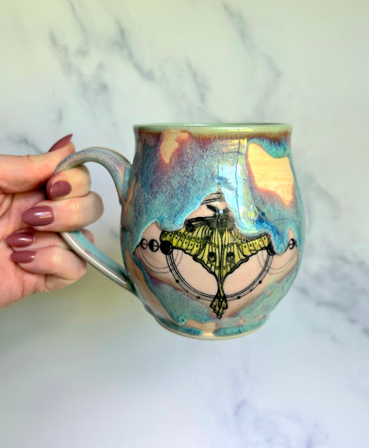 IMPERFECT Drippy Luna Moth Mug
