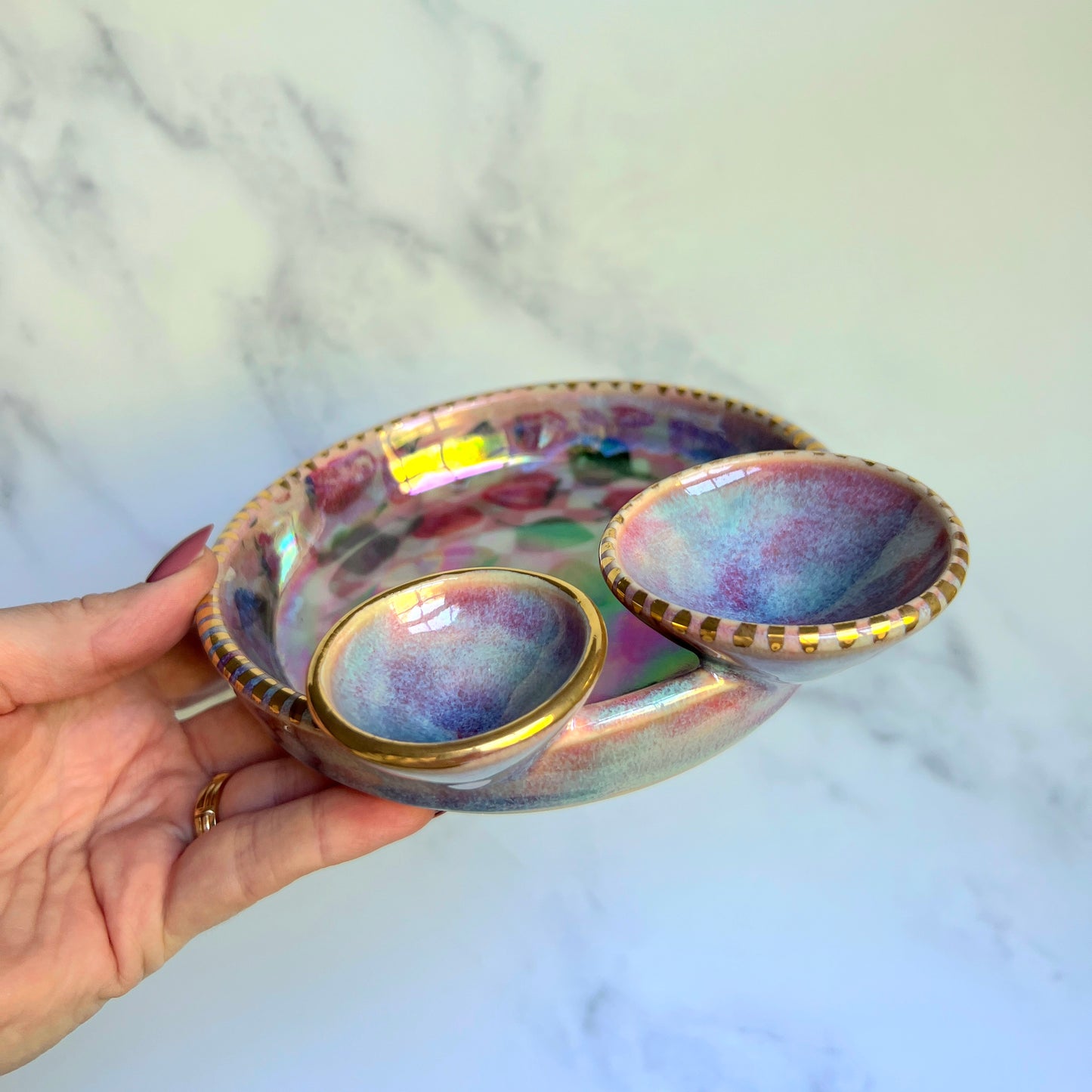 Strawberry Infinity Tray #1, Altar Tray Witchy Jewelry Dish Platter