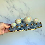 Larger 5 Dish Cloud Jewelry Wall Hanging Necklace Display with Ring Dishes