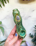 Virgo Labradorite Moon Zodiac Sign Porcelain Ceramic Smoking Pipe