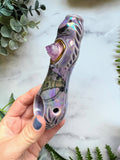 Amethyst Pipe Luna Moth Ceramic Porcelain Smoking Pipe