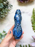 Amethyst Moon Pipe Luna Moth Ceramic Porcelain Smoking Pipe