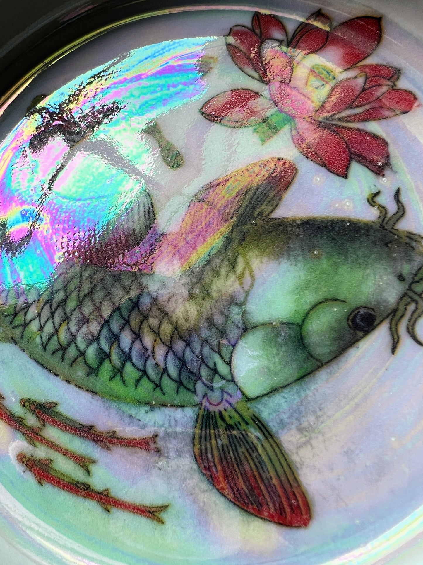 Kio Fish Tray Irridescent Tray Gold Altar Tray Witchy Jewelry Dish