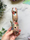 Moonstone Pipe Roses and Crystals Porcelain Ceramic Smoking Pipe