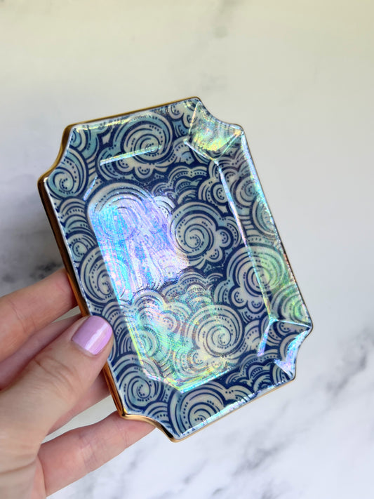 Dreamy Cloud Tray Plate Iridescent Altar Tray Witchy Jewelry Dish