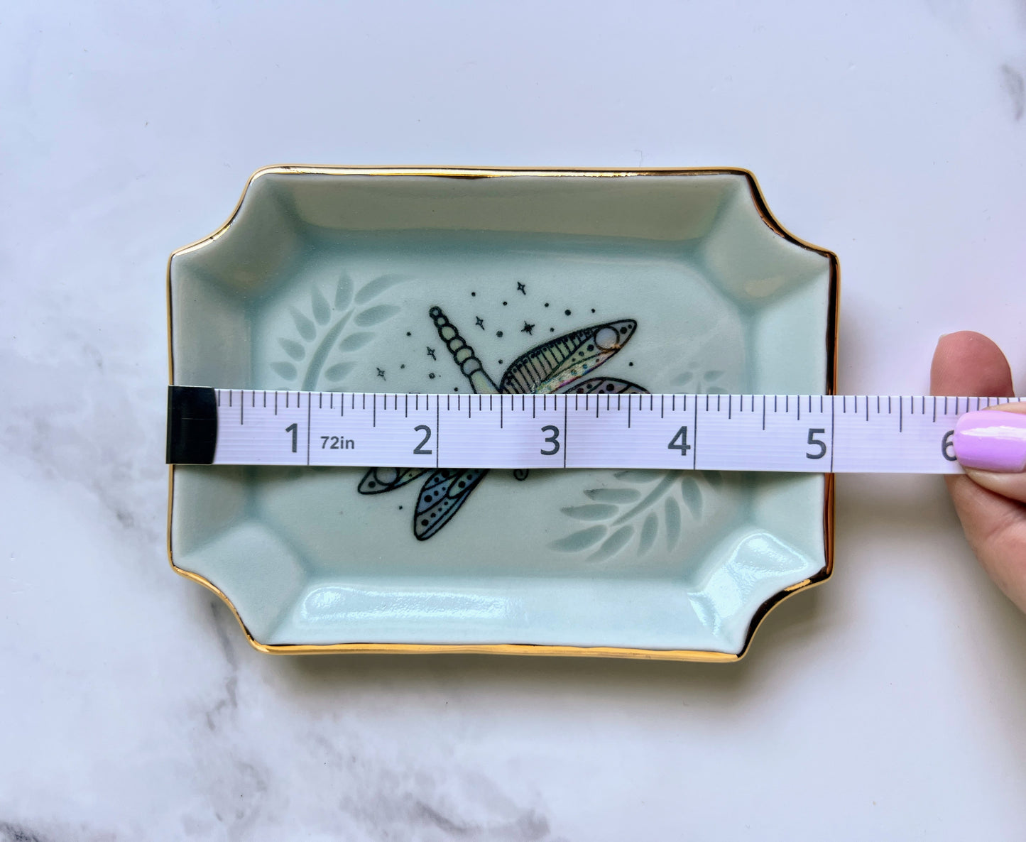 Dragonfly Tray Plate Pink Altar Tray Witchy Jewelry Dish