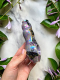 Star Labradorite Pipe with Butterfly and Mushroom Porcelain Ceramic Smoking Pipe