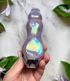 Star Labradorite Pipe with Butterfly and Mushroom Porcelain Ceramic Smoking Pipe