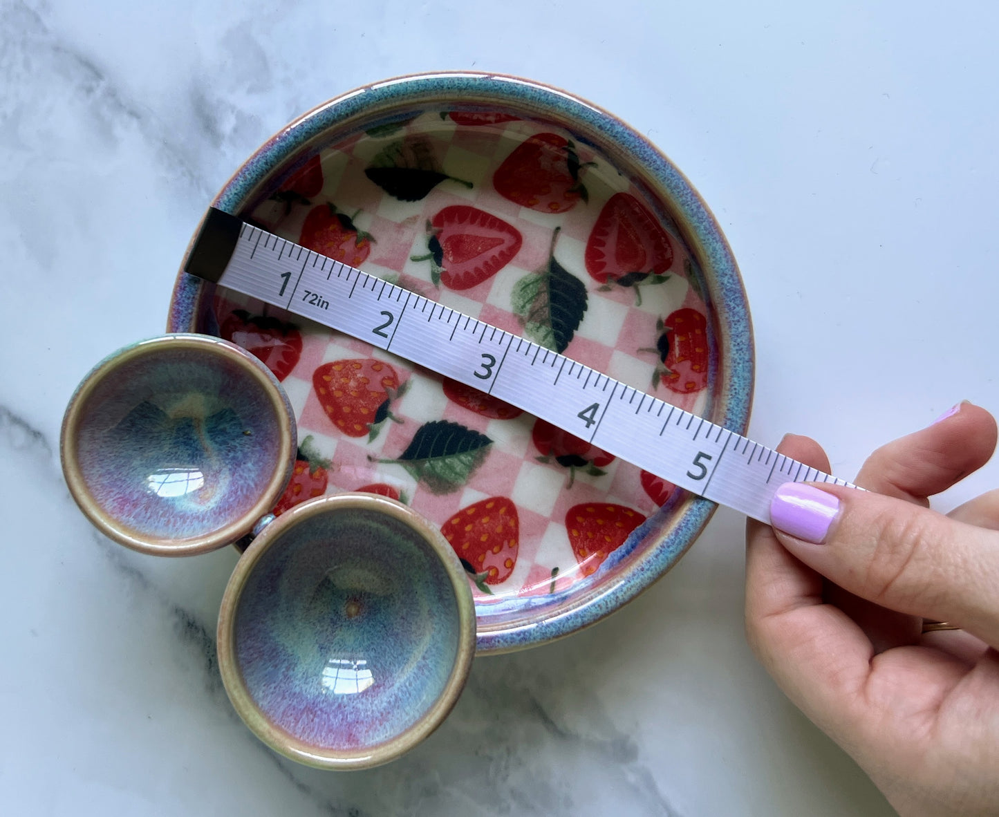 Strawberry Tray Pink Altar Tray Witchy Jewelry Dish