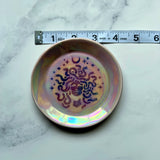 Medusa Dish Round Iridescent Altar Ring Jewelry Tray
