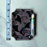 Purple Mushroom Dish Square Iridescent Altar Ring Jewelry Tray
