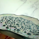 Textured Oval Dish Square Iridescent Altar Ring Jewelry Tray