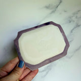 Purple Mushroom Dish Square Iridescent Altar Ring Jewelry Tray