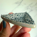 Textured Triangle Dish Iridescent Altar Ring Jewelry Tray