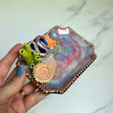 Rectangle Coral Reef Dish Iridescent Altar Ring Jewelry Dish