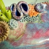 Rectangle Coral Reef Dish Iridescent Altar Ring Jewelry Dish