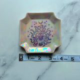 Medusa Dish Square Iridescent Altar Ring Jewelry Tray