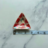 4 Piece Set - Strawberry Triangle Dish Iridescent Altar Ring Jewelry Tray