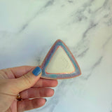 2 Piece Set -Daisy Flower Triangle Dish Altar Ring Jewelry Tray