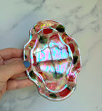 Strawberry Dish Iridescent Altar Ring Jewelry Tray Oval