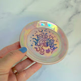 Medusa Dish Round Iridescent Altar Ring Jewelry Tray
