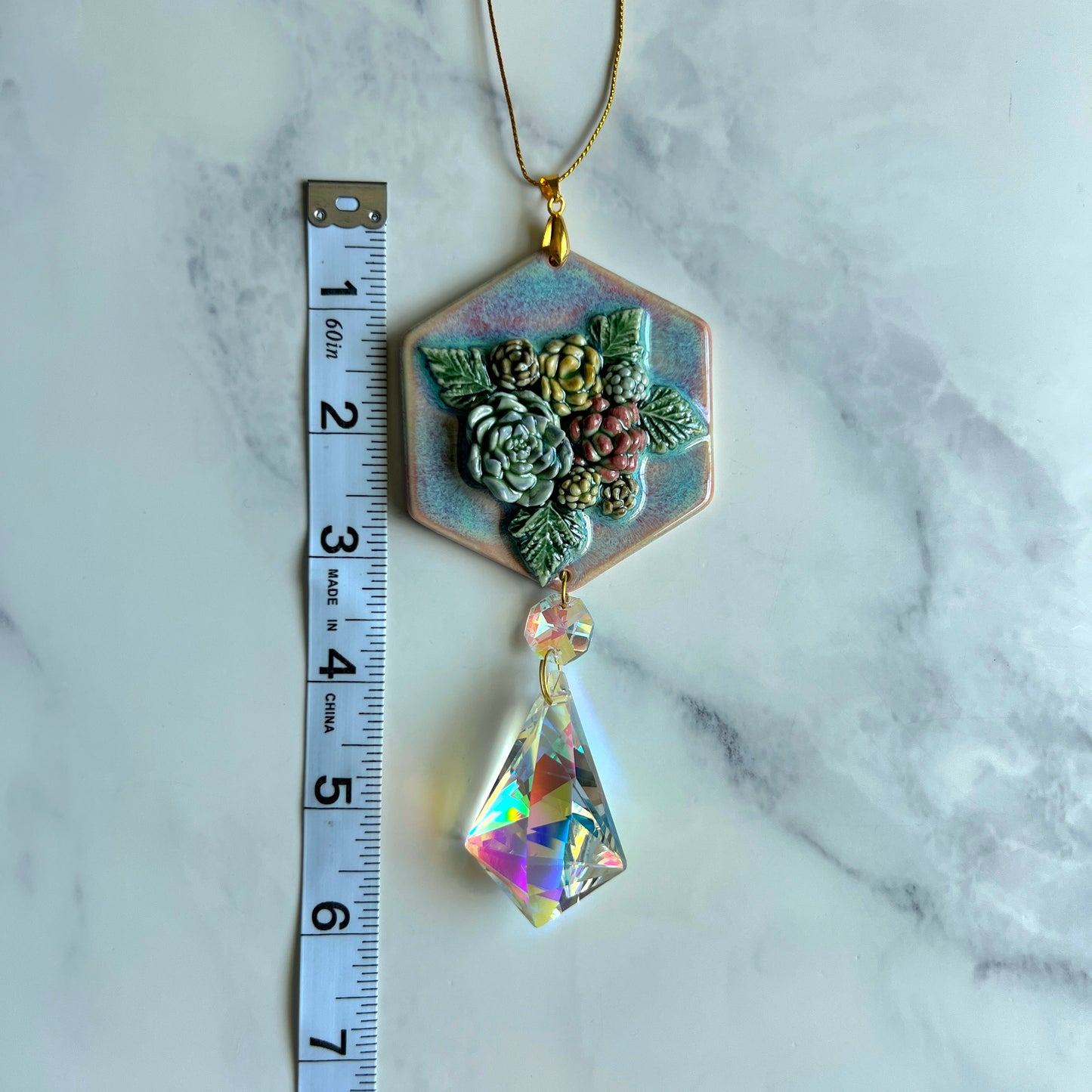 Succulents Sun Catcher Wall Hanging Decor