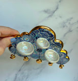 3 Dish Cloud Jewelry Wall Hanging Necklace Display with Ring Dishes #2