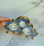 Very Slightly IMPERFECT 3 Dish Cloud Jewelry Wall Hanging Necklace Display with Ring Dishes #3