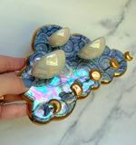 Very Slightly IMPERFECT 3 Dish Cloud Jewelry Wall Hanging Necklace Display with Ring Dishes #3