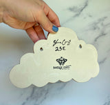 3 Dish Cloud Jewelry Wall Hanging Necklace Display with Ring Dishes #1