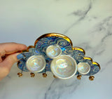 4 Dish Cloud Jewelry Wall Hanging Necklace Display with Ring Dishes